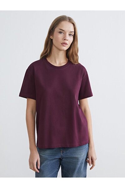 LC Waikiki طاقم الرقبة تي شيرت المرأة