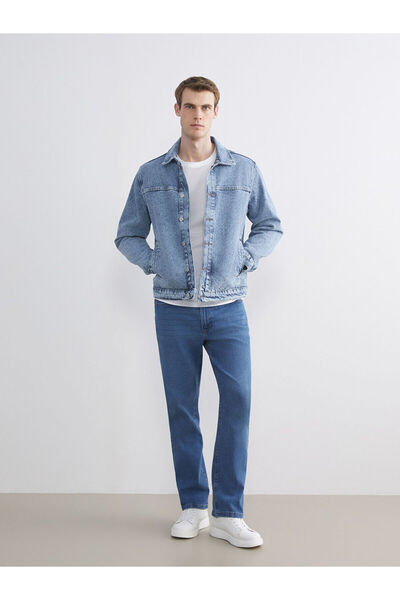 LC Waikiki Özmarka Yeni Sezon Rahat Kalıp Erkek Jean Ceket