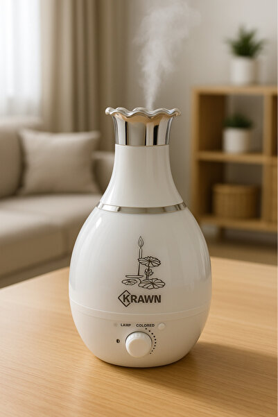 KRAWN مرطب هواء ٢٧ واط - ٢.٤ لتر - ٣٤×١٦ سم - موديل ٢٢١٥ - أبيض