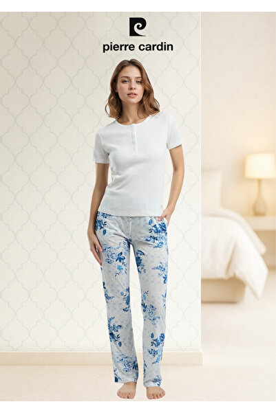 Pierre Cardin Women's Clothing Button Detailed Short Sleeve Pajama Set (Modal Shorts Gift)