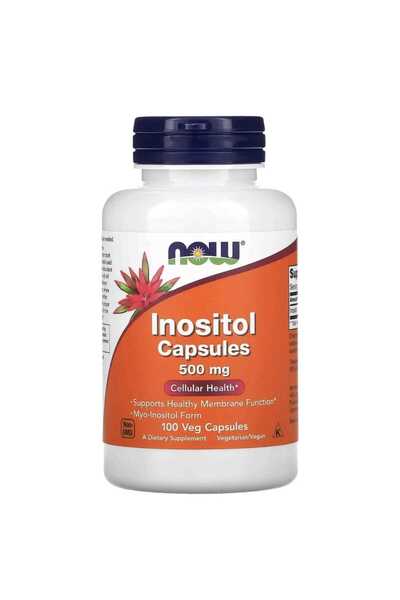 Now Foods Inositol 500mg إينوزيتول ٥٠٠ مجم، ١٠٠ كبسولة نباتية