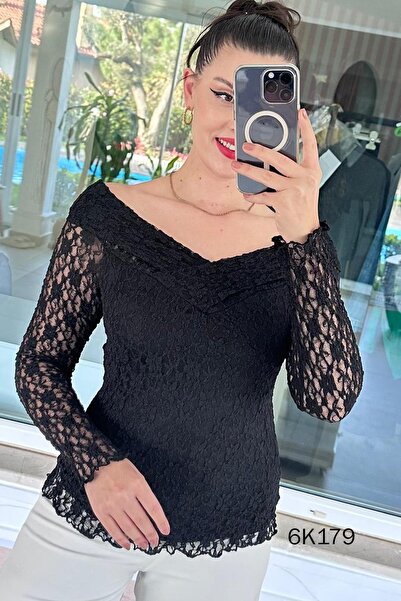 İnce Topuk Madonna Ogrlica Čipka Bluza 6k179