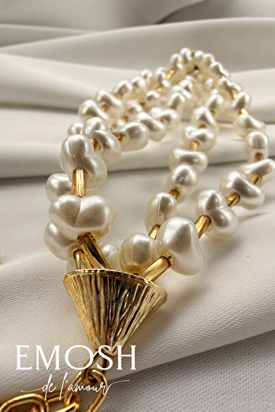 EMOSH de Lamour سوار من اللؤلؤ بأربعة صفوف |   سوار فاخر متعدد الطبقات مع قضي...