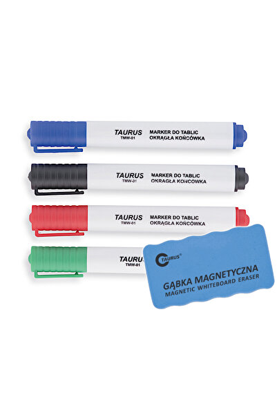 Other Markere cu ștergere uscată /Set de 4/ + burete Taurus TKMW-1