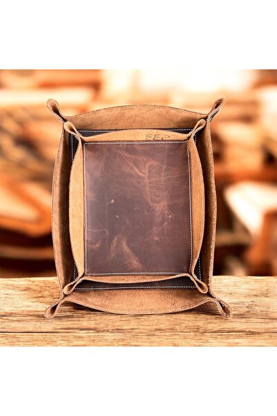 ÖzkanAccessory Lupus Crazy Deri Organizer Tabak – Brown Vintage Small Size 26X22X3