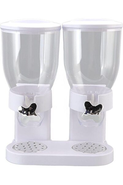 Türkiye Double Container ABS Counter Cereal Dispenser, 7L (White)