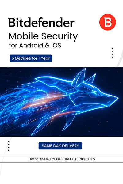 BITDEFENDER Mobile Security for Android & iOS | 5 Devices for 1 Year | Digital License | SAME DAY DELIVERY