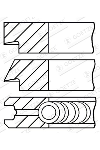 GOETZE ENGINE Set Segmenti Piston Alfa Romeo 147/156/166