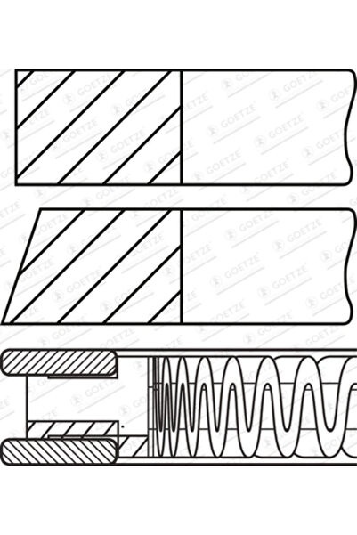 GOETZE ENGINE Set Segmenti Piston Nissan Almera (n18_) 2019-2024 Benzina