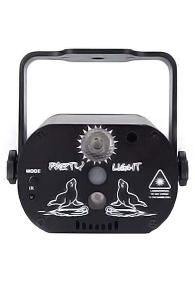 fun zone مصباح مسرح ديسكو LED عام مكون من 60 نمطًا باللون الأسود