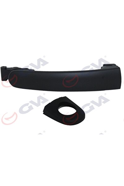 GVA Exterior Door Handle with Cover Front with Key Hole Black Lined Jetta 10-