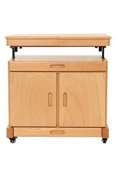 Vincent AKÇAY ÇOK FONKSİYONLU AHŞAP SANATSAL BOYA VE MALZEME DOLABI EA52003