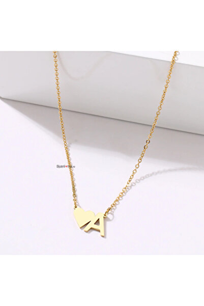 KEVSA Jewelry Colier din oțel inoxidabil „Dragoste cu litera A” – LPD834