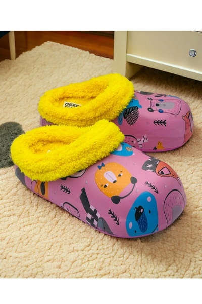 GEZER παιδικές παντόφλες με γούνα μέσα