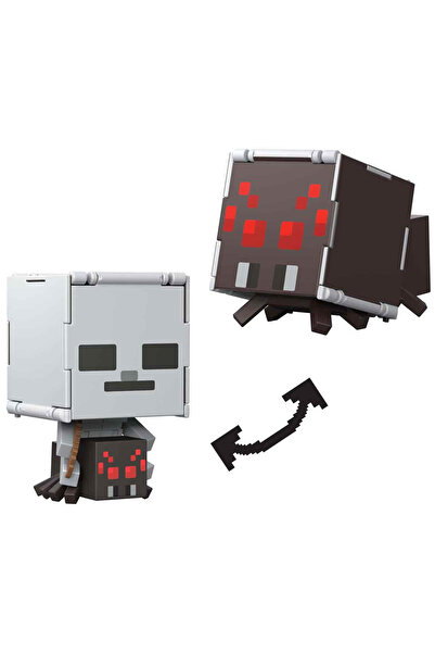 mattel Minecraft Flipping' Figs 2in1 Dönüşen Figür HTL43 - Spider Jockey Ve Spider Jcn24