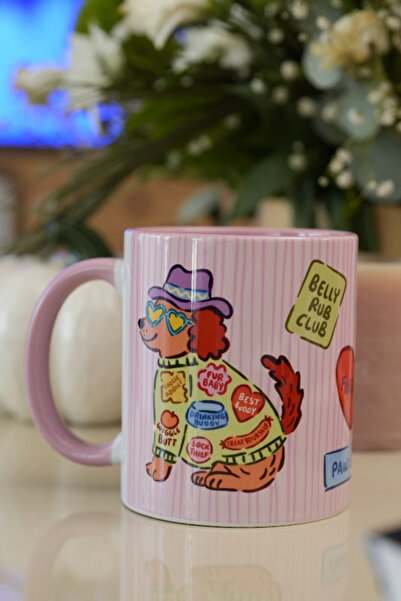 Hello Melody Design Trophy of the "Dog Patch"—Porcelain Trophy of the Digital Printed Gift with Original Design 9.5X8 cm (330Cc)