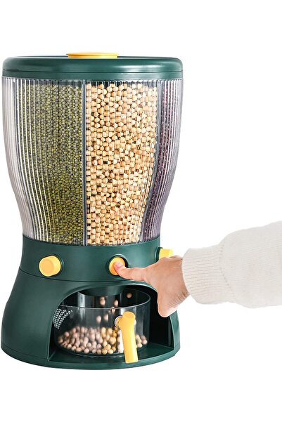 Türkiye صندوق تخزين الطعام القابل للدوران متعدد الوظائف، دلو الأرز المقسم، سع...