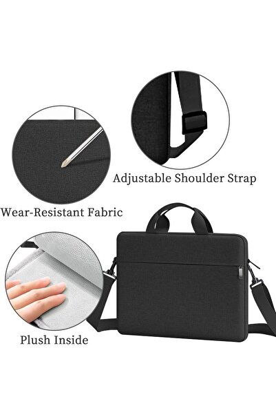 Other حقيبة كتف Toguma Messenger للكمبيوتر المحمول - سوداء (تناسب الكمبيوتر المحمول مقاس 14 بوصة)