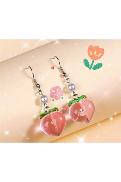 hbtasarim Peach🍑 tasarım hediyelik Lolita küpe 🌺