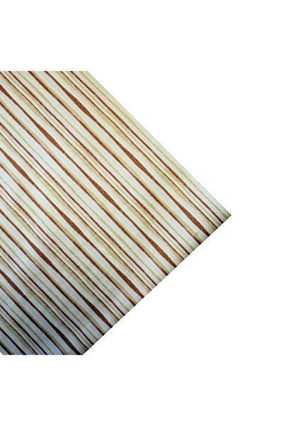 REX Retro brown-cream striped gift wrapping paper