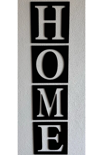 Bigibu Home yazısı modern tablo ev dekorasyonu yapışkanlı