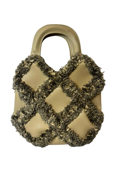 Uretti - Öznur 7392 4851 Handmade Puffy Thread Women's Handbag / 28 cm X 30 cm