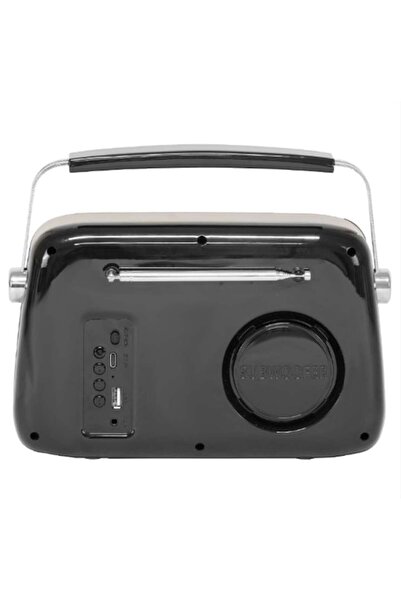 Madison Radio portabil vintage FM/DAB EP-311, 40W, cu Bluetooth/AUX - Negru
