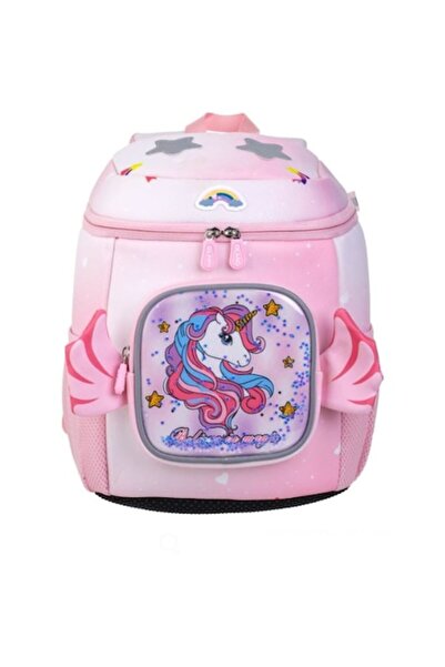 Granst Stag Ghiozdan pentru grădiniță roz cu design de unicorn