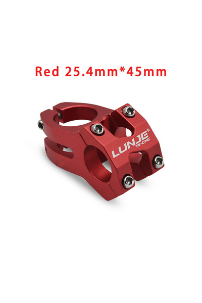 Choice 25.4mm-red LUNJE MTB Stem 25.4/31.8x45 High-strength Short Handlebar S...