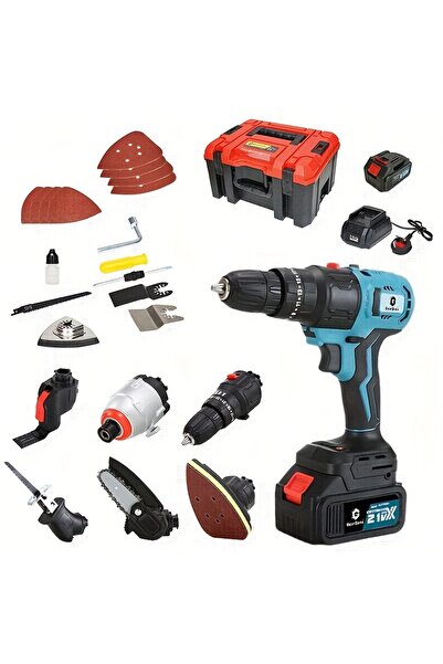 GearZone مجموعة أدوات كهربائية لاسلكية، مجموعة أدوات كهربائية مع بطارية 4.0 أ...