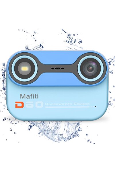 Mafiti Waterproof Digital Camera for Kids - 2.4" IPS, Rechargeable USB, 32GB, Blue