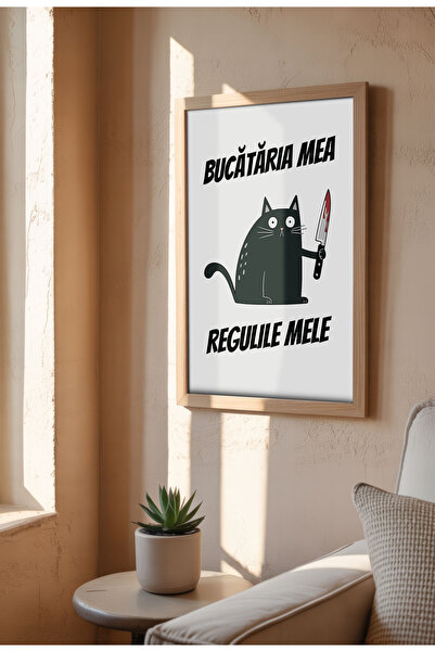 21mxm Cat Canvas Print – Digital Artwork on Unframed - Bucataria mea, regulile mele