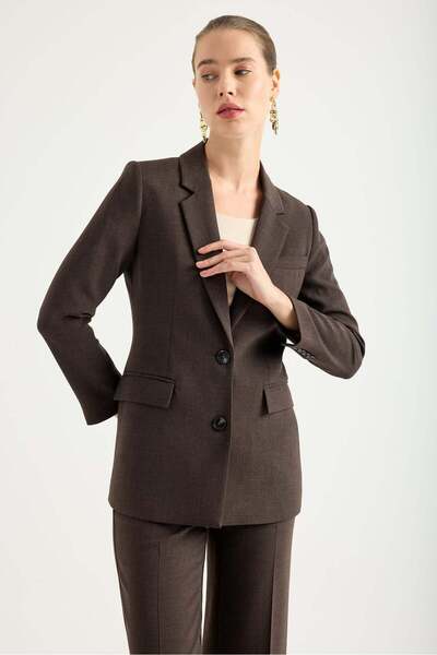 Masha Kate Çift Düğmeli Blazer Takım Ceket