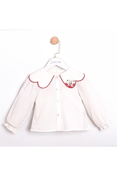 PARK BEBE Baby Girl Red Tutu Skirt Peter Pan collar Shirt Set Christmas Concept