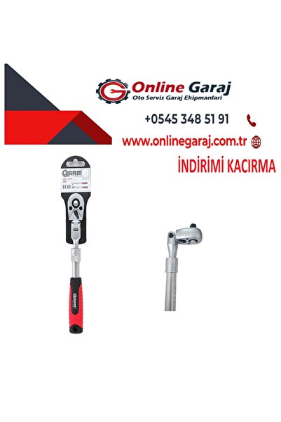 Arm 1/4 Inch Articulated Extension Ratchet Socket Ratchet Handle 72 Teeth
