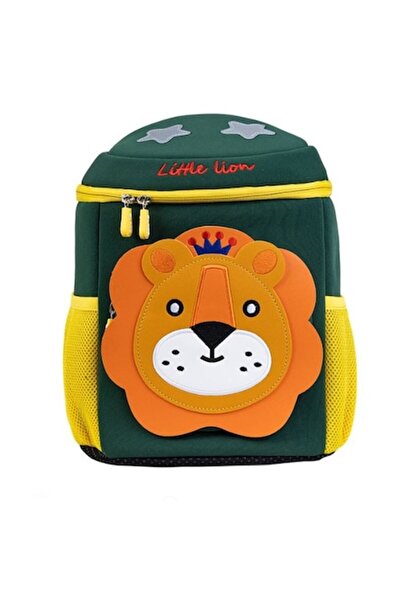 Granst Stag Ghiozdan pentru grădiniță, verde, maro, cu design leu