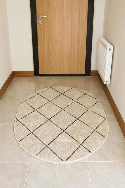 AKSU MERİNOS DEKORATİF MODERN YIKANABİLİR KAYMAZ TABAN YUMUŞAK YUVARLAK 100X100