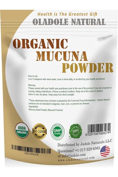 Oladole Natural مسحوق الموكونا العضوي 100 جرام