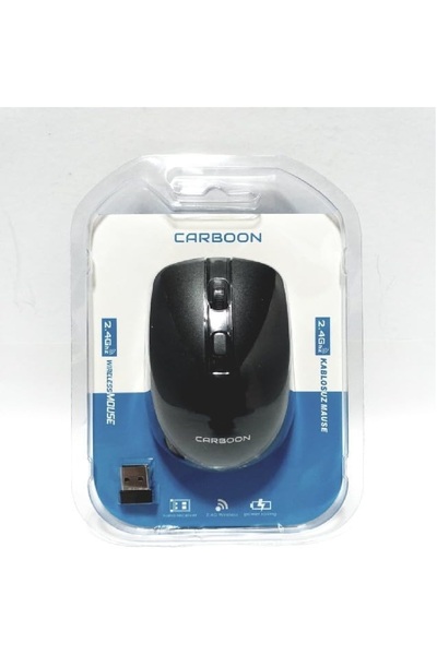 DESİNGSHOP Carboon CRB-M21 Kablosuz Optik Mouse, 1600 DPI, Siyah, 2.4 GHz Bağ...