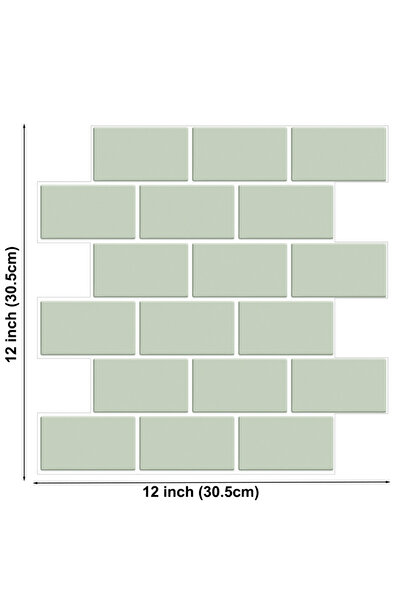 Choice 10 Pieces VP129 Subway Wall Stickers Peel and Stick 3d Brick Vinyl Wal...