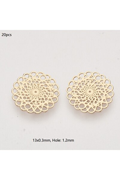 Choice AECH02-17342 موصلات نحاسية مكونة من 20 قطعة، زخارف معدنية محفورة، زهرة...