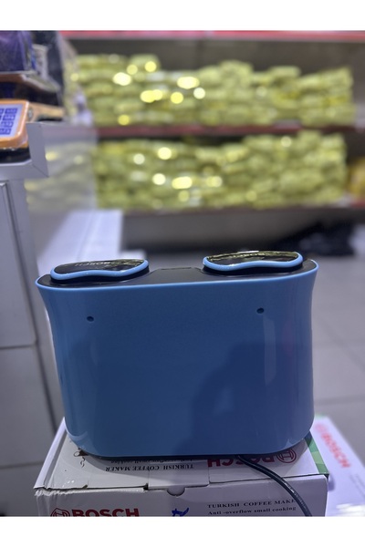 Marka Çiftli kahve makinesi mavi renk