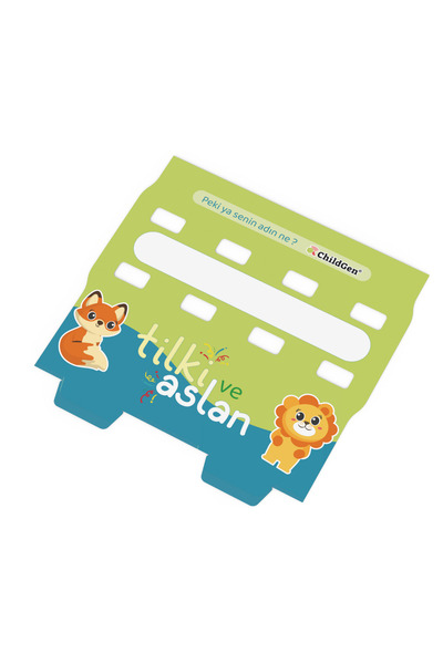 ChildGen Natural Play Dough - Mini-Cup Fox and Lion 4X65Gr (Main Colors)