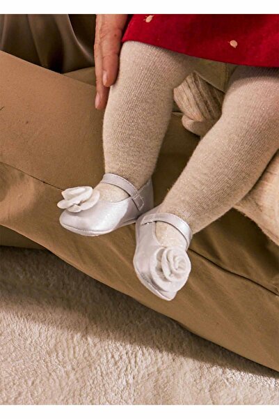 MAYORAL Χειμερινά Παπούτσια για Κοριτσάκια Mary Jane - Φλοράλ Μποτάκια - Λευκά