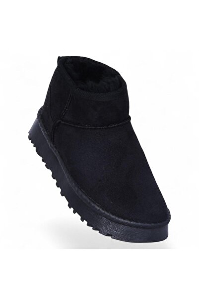 Skuaıter Rida Μαύρες Γυναικείες Μπότες με επένδυση από γούνα