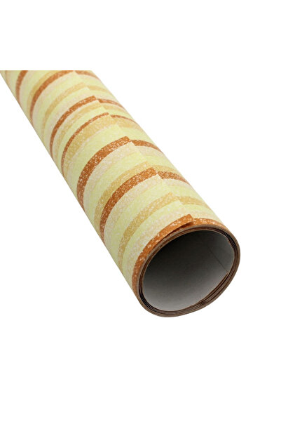 REX Retro brown-cream striped gift wrapping paper