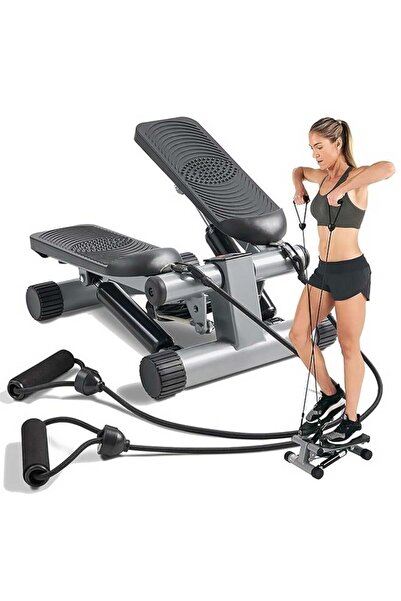 Bukela Mini Stepper with Resistance Bands - Home Stair Step Workout Machine, Full-Body Cardio