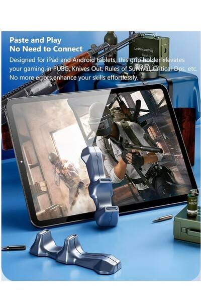 Generic Gaming Handle for iPad, Anti-Slip Silicone Gamepad Grip, Tablet Game Controller for PUBG/Knives