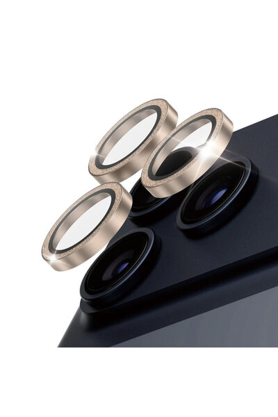 dalip Folie de protecție pentru obiectivul camerei iPhone 17 Pro din seria PanzerGlass Hoops®, aurie