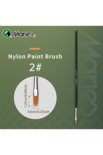Choice1 2 12 Sizes Marie's Fibert Paint Brushes for Oil,Acrylic,Gouache,Figur...